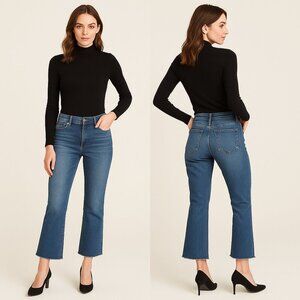 KUT🌹FROM THE KLOTH Kelsey Ankle Flare Jeans 👖 Size 4 | Distressed + Raw Hem ✨